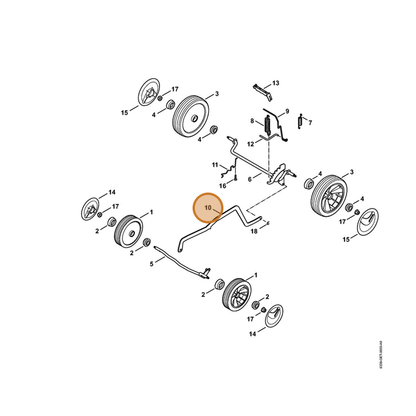 STIHL part 6338-703-8800 — IPL diagram snippet (6x zoom, amber highlight)