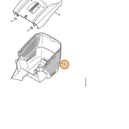 STIHL part 6338-703-9606 — IPL diagram snippet (6x zoom, amber highlight)