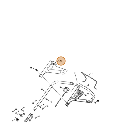 STIHL part 6338-706-0745 — IPL diagram snippet (6x zoom, amber highlight)