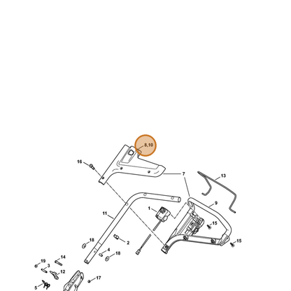 STIHL part 6338-706-0746 — IPL diagram snippet (6x zoom, amber highlight)