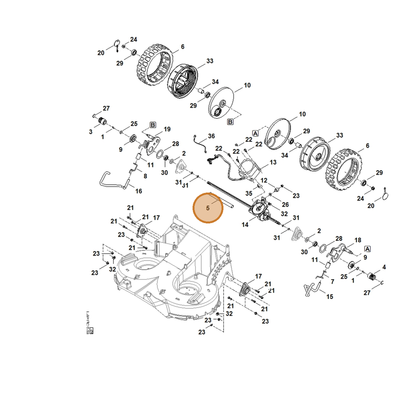 STIHL part 6361-706-3300 — IPL diagram snippet (6x zoom, amber highlight)