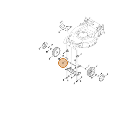 STIHL part 6364-700-2400 — IPL diagram snippet (6x zoom, amber highlight)