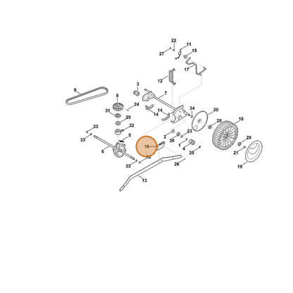STIHL part 6364-703-4000 — IPL diagram snippet (6x zoom, amber highlight)