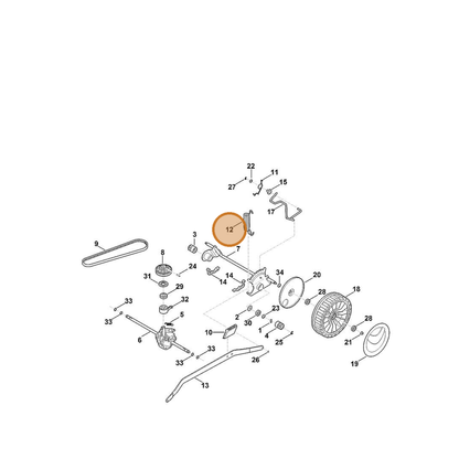 STIHL part 6364-703-5100 — IPL diagram snippet (6x zoom, amber highlight)