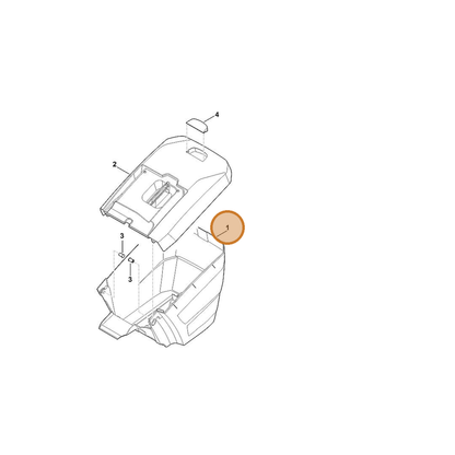 STIHL part 6364-703-9606 — IPL diagram snippet (6x zoom, amber highlight)