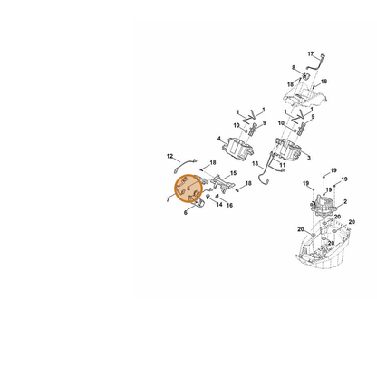 STIHL part 6368-430-1405 — IPL diagram snippet (6x zoom, amber highlight)