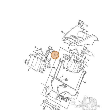 STIHL part 6368-430-9800 — IPL diagram snippet (6x zoom, amber highlight)
