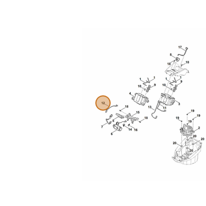 STIHL part 6368-440-1915 — IPL diagram snippet (6x zoom, amber highlight)