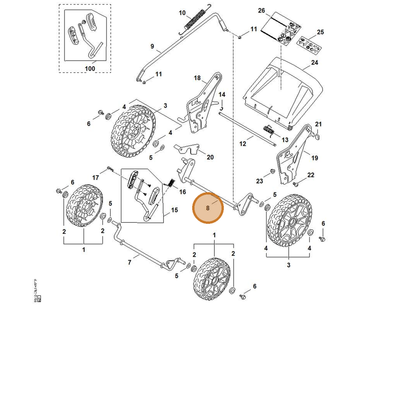 STIHL part 6368-700-2400 — IPL diagram snippet (6x zoom, amber highlight)