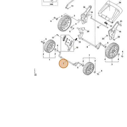 STIHL part 6368-700-2405 — IPL diagram snippet (6x zoom, amber highlight)