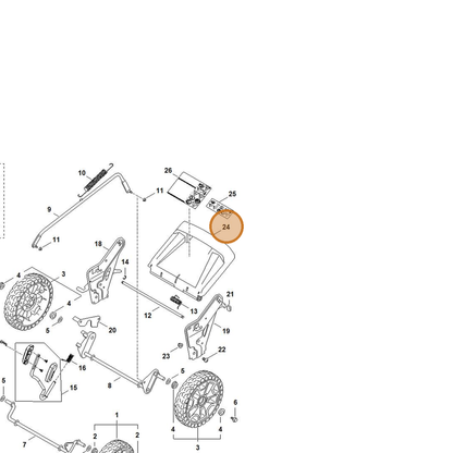 STIHL part 6368-700-2700 — IPL diagram snippet (6x zoom, amber highlight)