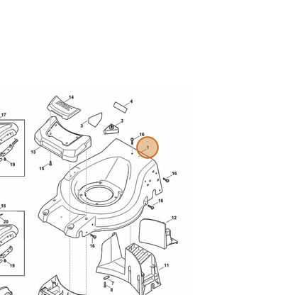 STIHL part 6368-700-8590 — IPL diagram snippet (6x zoom, amber highlight)