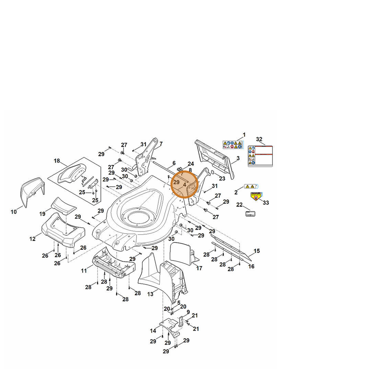 STIHL part 6368-700-8591 — IPL diagram snippet (6x zoom, amber highlight)