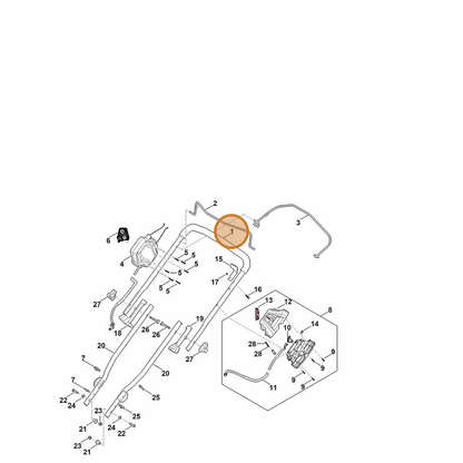 STIHL part 6368-700-9490 — IPL diagram snippet (6x zoom, amber highlight)