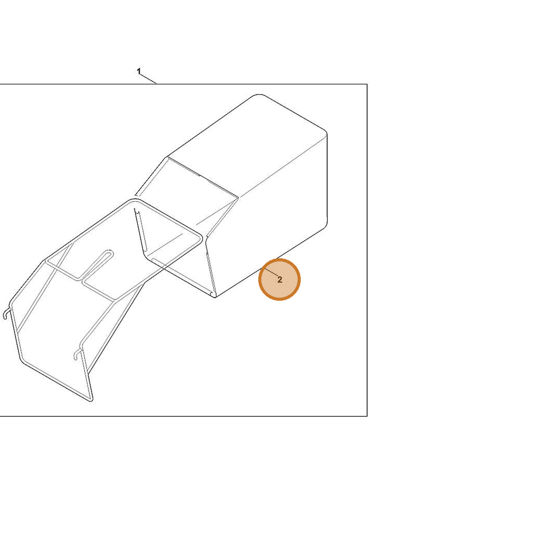 STIHL part 6368-700-9705 — IPL diagram snippet (6x zoom, amber highlight)