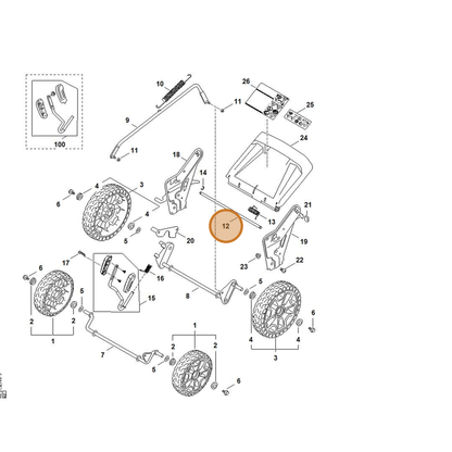 STIHL part 6368-703-0900 — IPL diagram snippet (6x zoom, amber highlight)