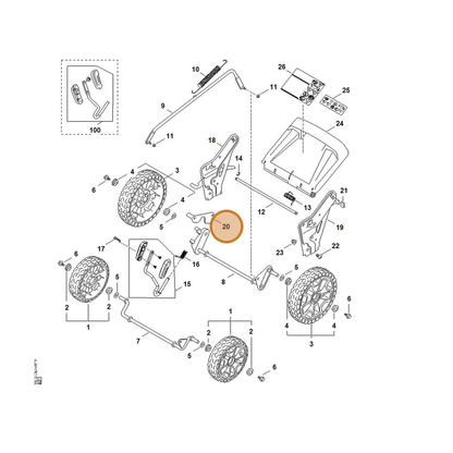 STIHL part 6368-703-2900 — IPL diagram snippet (6x zoom, amber highlight)