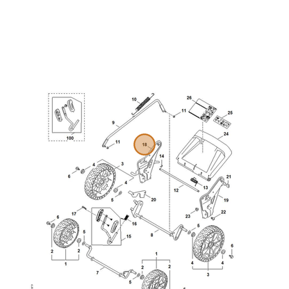 STIHL part 6368-703-6200 — IPL diagram snippet (6x zoom, amber highlight)