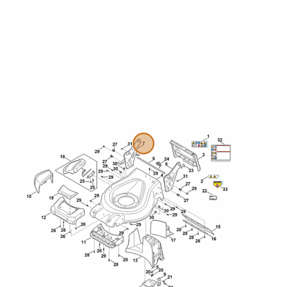 STIHL part 6368-703-6205 — IPL diagram snippet (6x zoom, amber highlight)