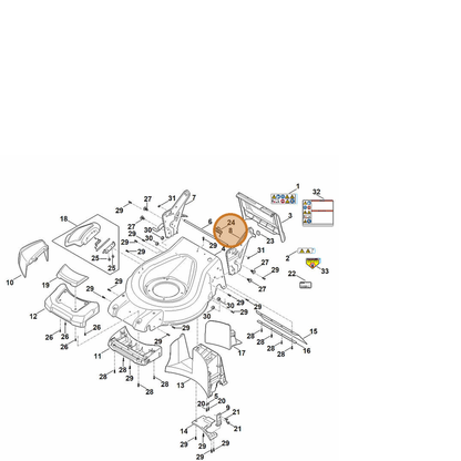 STIHL part 6368-703-6210 — IPL diagram snippet (6x zoom, amber highlight)
