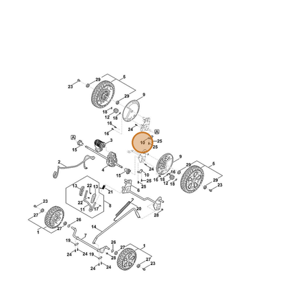 STIHL part 6368-704-1200 — IPL diagram snippet (6x zoom, amber highlight)