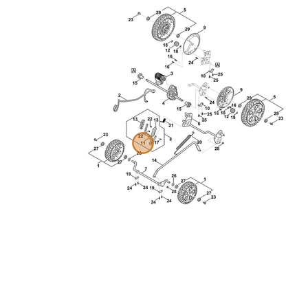 STIHL part 6368-704-1400 — IPL diagram snippet (6x zoom, amber highlight)