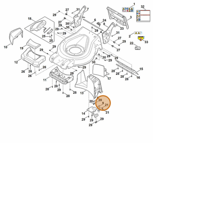 STIHL part 6368-704-2700 — IPL diagram snippet (6x zoom, amber highlight)