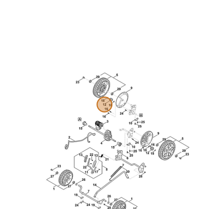 STIHL part 6368-704-7400 — IPL diagram snippet (6x zoom, amber highlight)