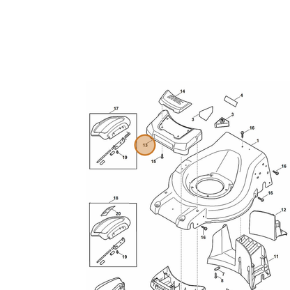 STIHL part 6368-706-0705 — IPL diagram snippet (6x zoom, amber highlight)