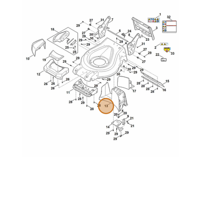 STIHL part 6368-706-0735 — IPL diagram snippet (6x zoom, amber highlight)