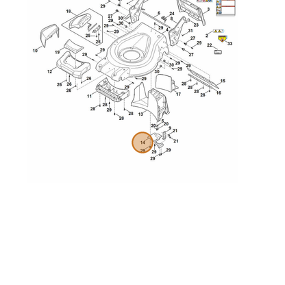 STIHL part 6368-706-0740 — IPL diagram snippet (6x zoom, amber highlight)