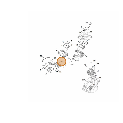 STIHL part 6368-708-8200 — IPL diagram snippet (6x zoom, amber highlight)