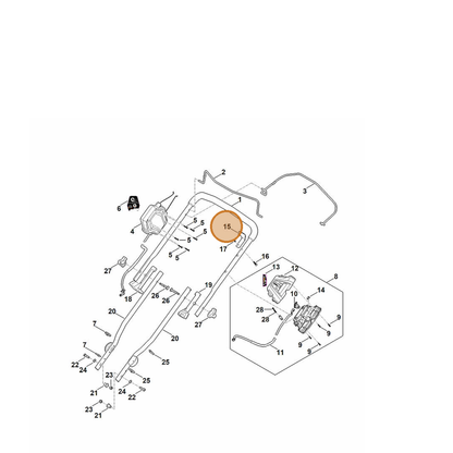 STIHL part 6368-760-0410 — IPL diagram snippet (6x zoom, amber highlight)
