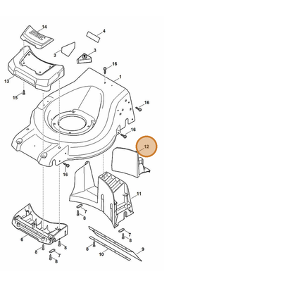 STIHL part 6368-766-8300 — IPL diagram snippet (6x zoom, amber highlight)