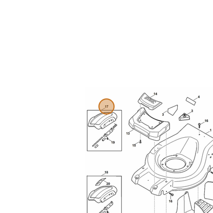 STIHL part 6368-780-2005 — IPL diagram snippet (6x zoom, amber highlight)