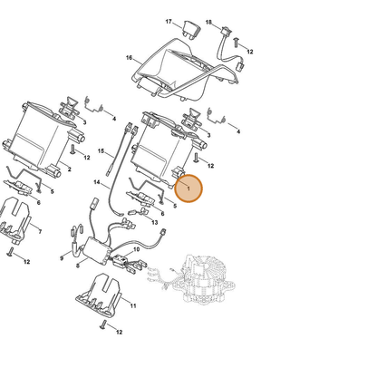 STIHL part 6372-403-0400 — IPL diagram snippet (6x zoom, amber highlight)