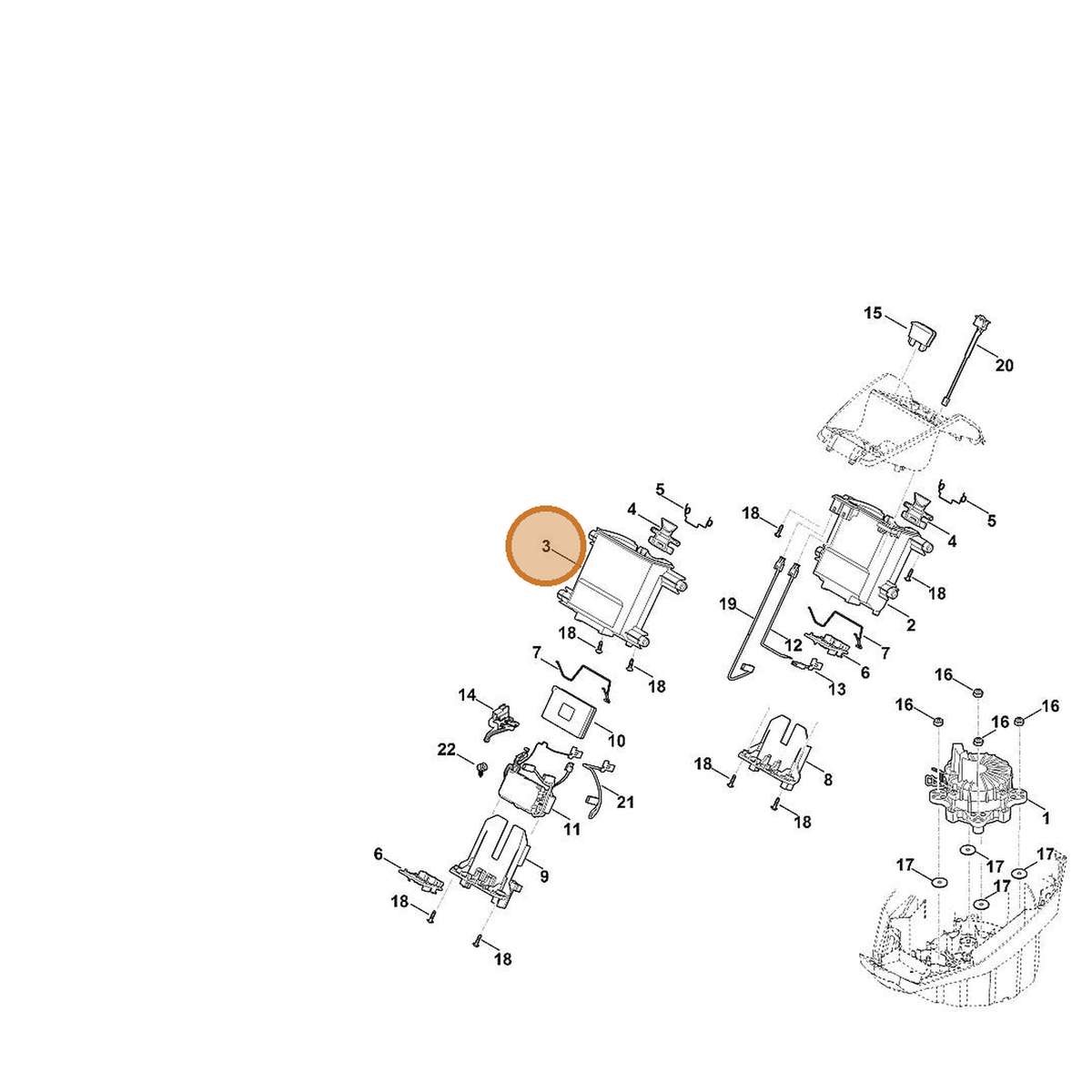 STIHL part 6372-403-0415 — IPL diagram snippet (6x zoom, amber highlight)