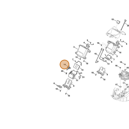 STIHL part 6372-430-2205 — IPL diagram snippet (6x zoom, amber highlight)