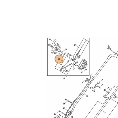 STIHL part 6372-430-2290 — IPL diagram snippet (6x zoom, amber highlight)