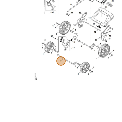 STIHL part 6372-700-2405 — IPL diagram snippet (6x zoom, amber highlight)
