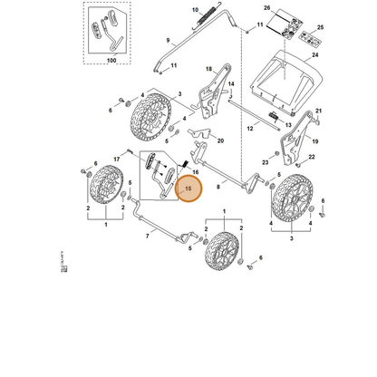 STIHL part 6372-700-7001 — IPL diagram snippet (6x zoom, amber highlight)