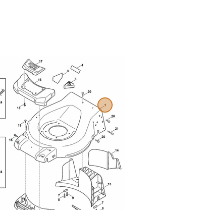 STIHL part 6372-700-8590 — IPL diagram snippet (6x zoom, amber highlight)
