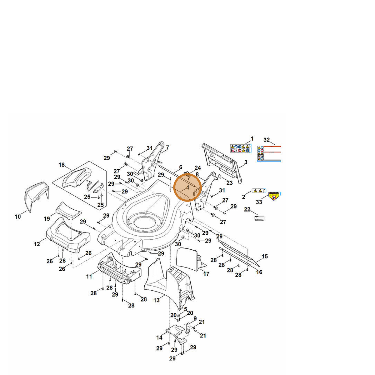STIHL part 6372-700-8591 — IPL diagram snippet (6x zoom, amber highlight)