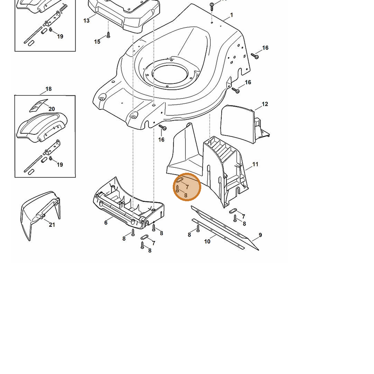 STIHL part 6372-704-1200 — IPL diagram snippet (6x zoom, amber highlight)