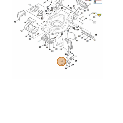 STIHL part 6372-706-0750 — IPL diagram snippet (6x zoom, amber highlight)