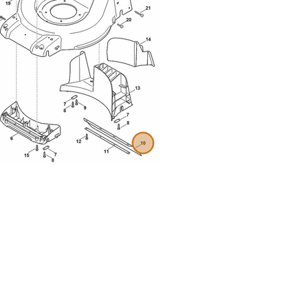 STIHL part 6372-706-6500 — IPL diagram snippet (6x zoom, amber highlight)