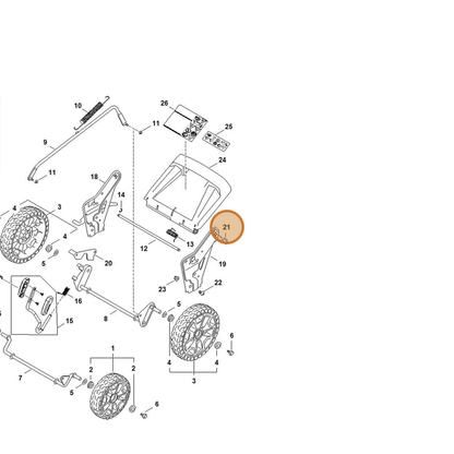STIHL part 6372-706-7000 — IPL diagram snippet (6x zoom, amber highlight)