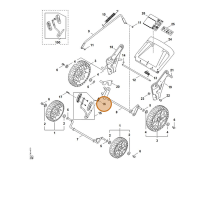 STIHL part 6372-708-4510 — IPL diagram snippet (6x zoom, amber highlight)