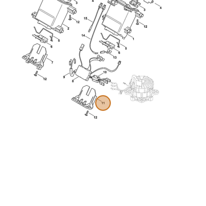 STIHL part 6372-708-8200 — IPL diagram snippet (6x zoom, amber highlight)