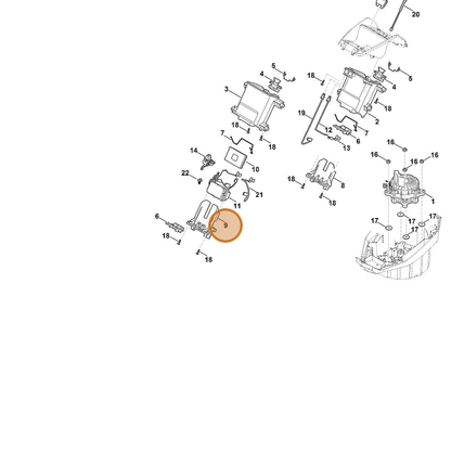 STIHL part 6372-708-8215 — IPL diagram snippet (6x zoom, amber highlight)